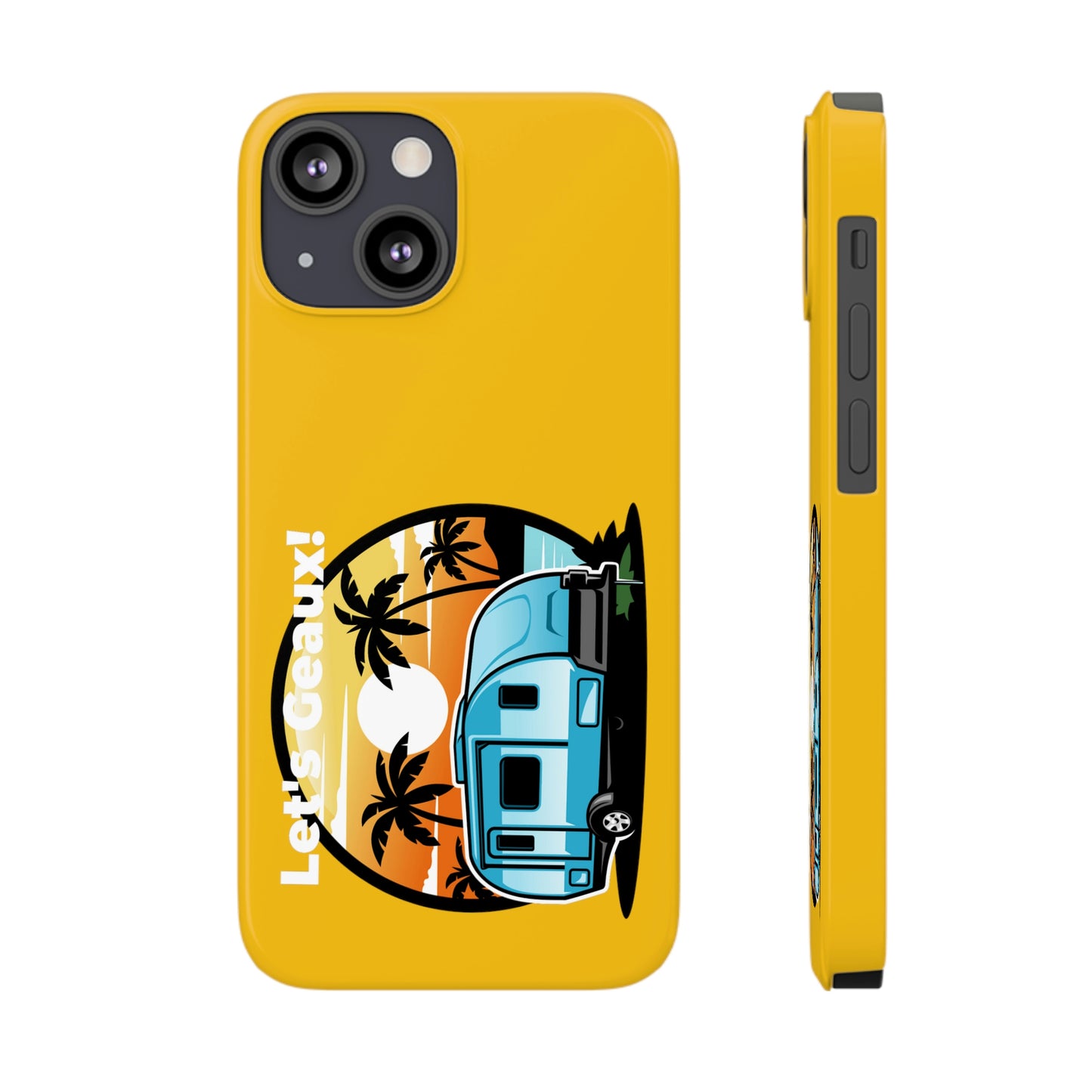 Protect Your Travel Memories with the Let's Geaux Phone Case - Yellow
