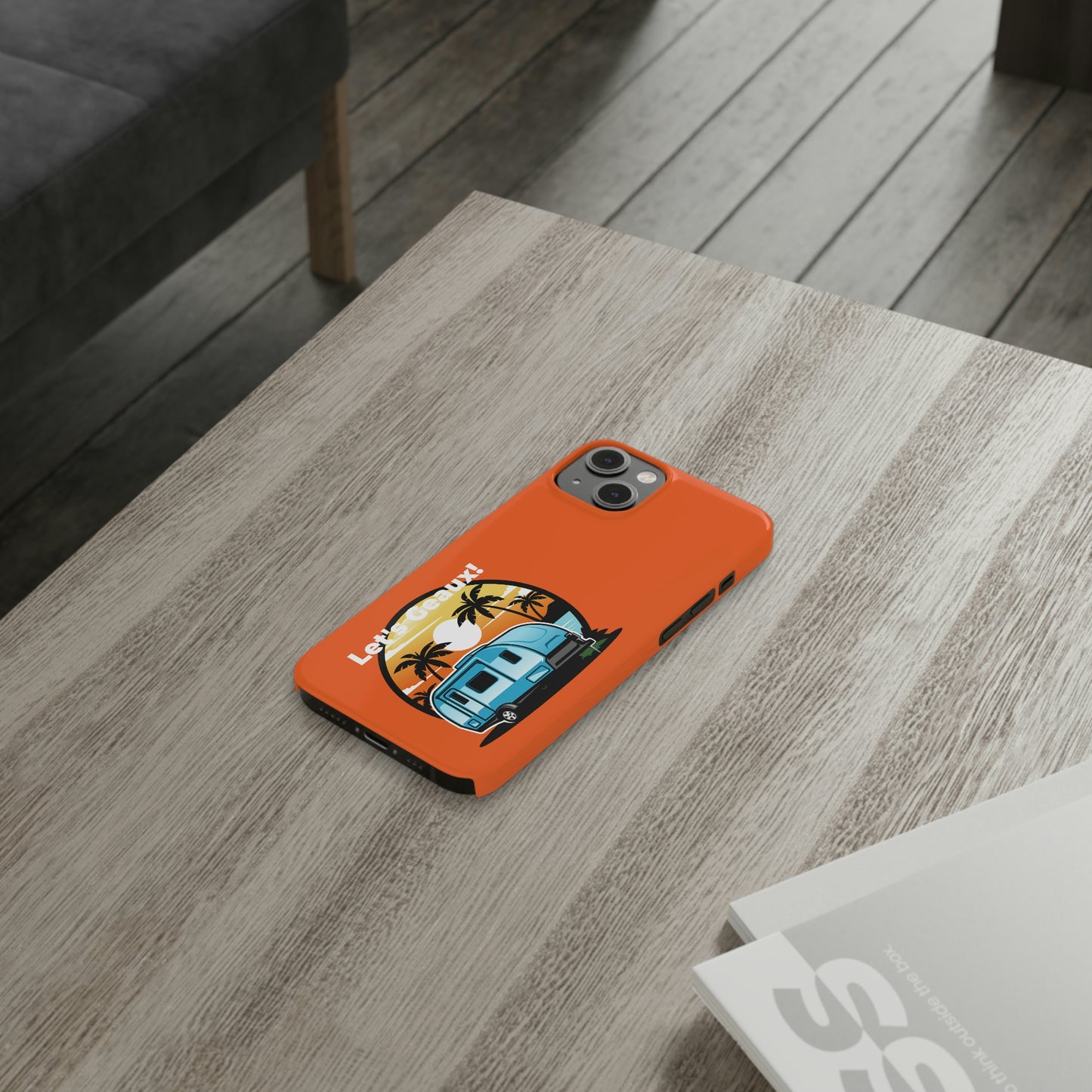 Protect Your Travel Memories with the Let's Geaux Phone Case - Orange